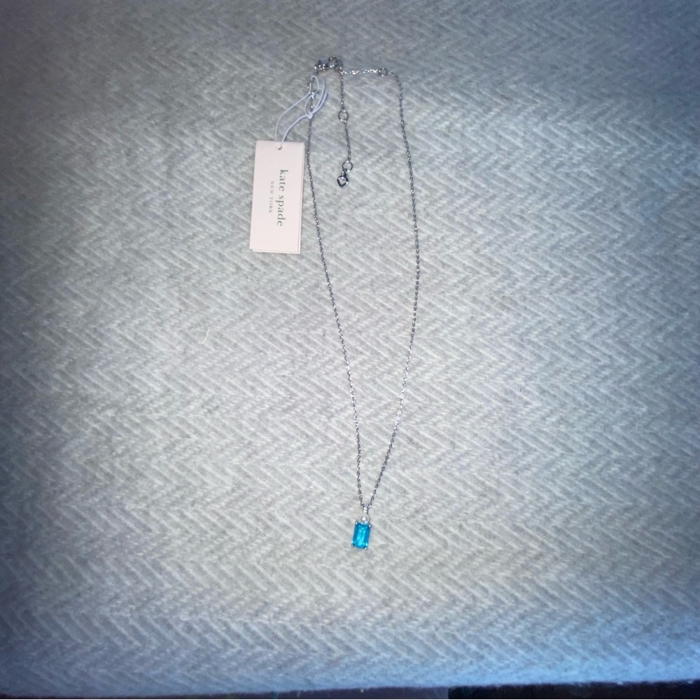 New Kate Spade Silver-Tone Cubic Zirconia & Faux Pearl Pendant Necklace - Picture 5 of 16